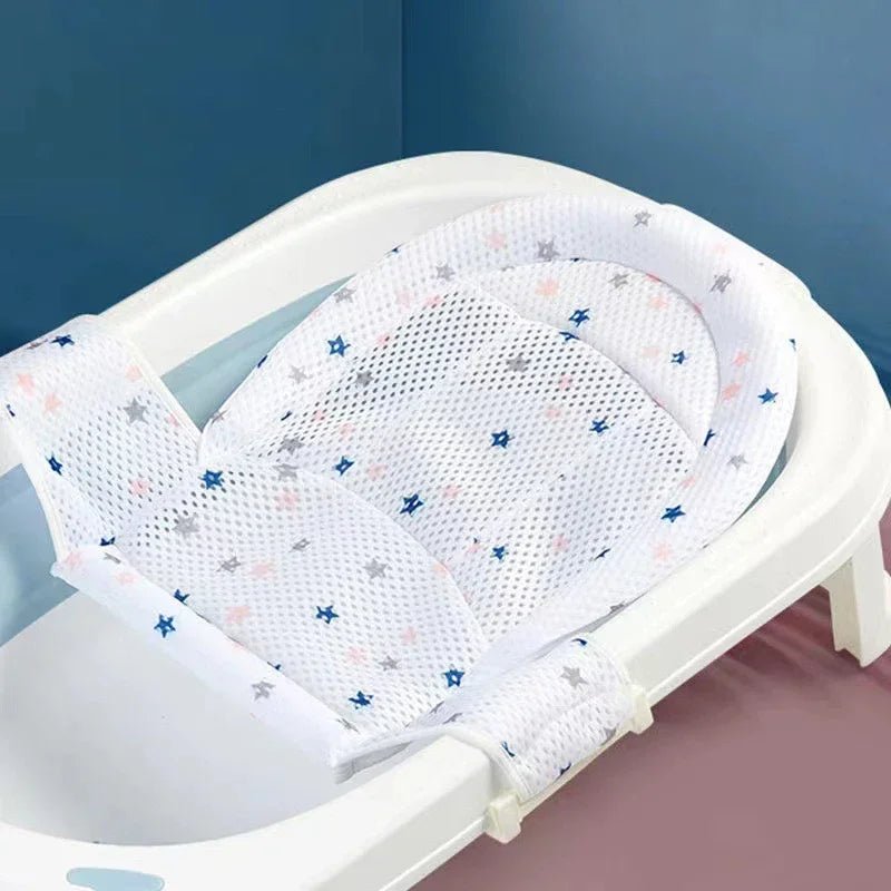 Baby Bath Net Mat Children Newborn Adjustable Bathtub Pillow Seat Cushion Cross - shaped Anti - slip Bathtub Shower Cradle Bed Seat - La Tienda Bella