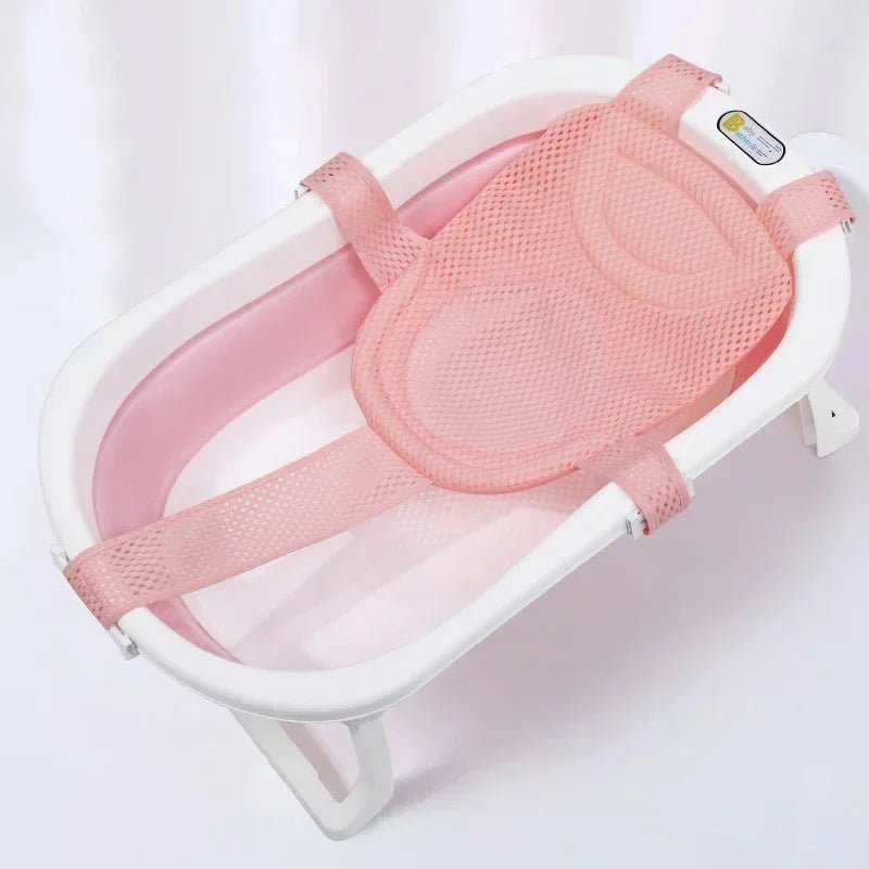 Baby Bath Net Mat Children Newborn Adjustable Bathtub Pillow Seat Cushion Cross - shaped Anti - slip Bathtub Shower Cradle Bed Seat - La Tienda Bella