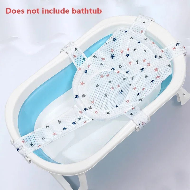 Baby Bath Net Mat Children Newborn Adjustable Bathtub Pillow Seat Cushion Cross - shaped Anti - slip Bathtub Shower Cradle Bed Seat - La Tienda Bella
