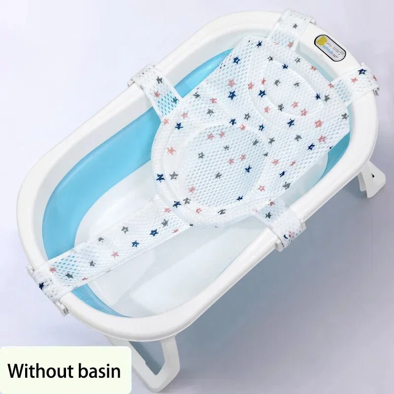 Baby Bath Net Mat Children Newborn Adjustable Bathtub Pillow Seat Cushion Cross - shaped Anti - slip Bathtub Shower Cradle Bed Seat - La Tienda Bella
