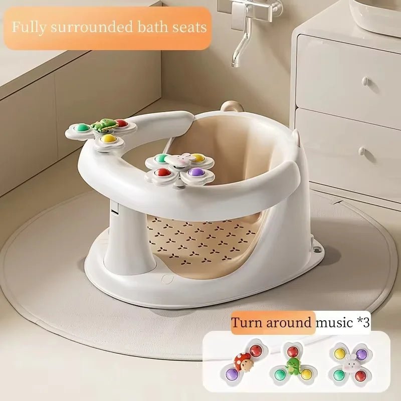 Baby bath seat baby bath seat bath stool sitting handy gadget bathtub sit bath learning seat kids - La Tienda Bella