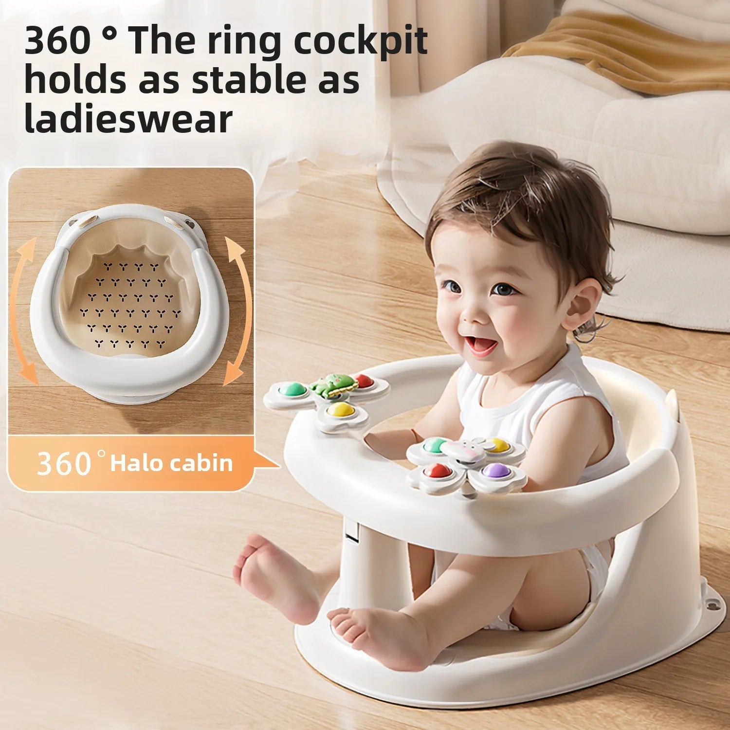 Baby bath seat baby bath seat bath stool sitting handy gadget bathtub sit bath learning seat kids - La Tienda Bella