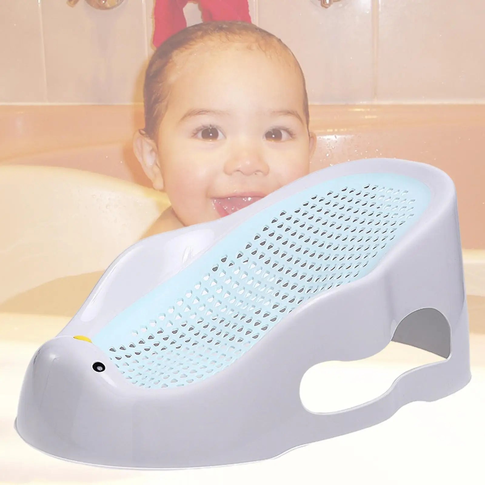 Baby Bath Support Portable Soft Non-Slip Lounger for 0-6 Months Infant blue - La Tienda Bella