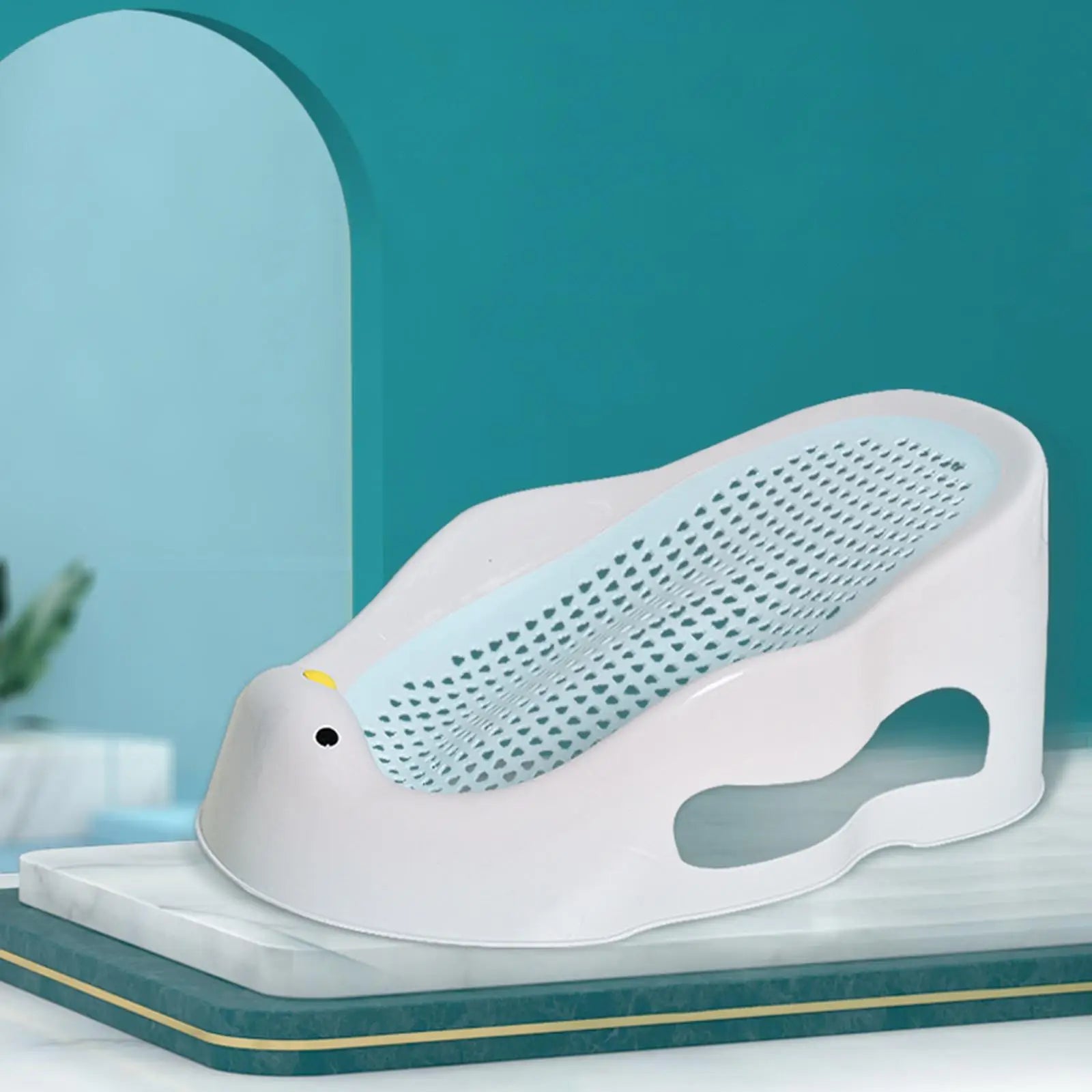 Baby Bath Support Portable Soft Non-Slip Lounger for 0-6 Months Infant blue - La Tienda Bella