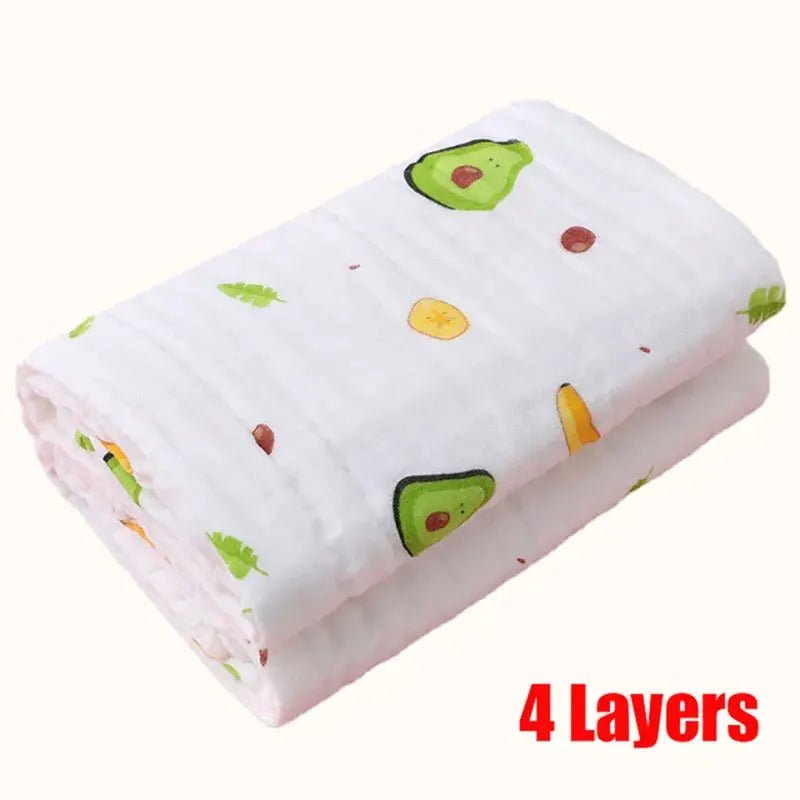 Baby Bath Towel Boy Girl Cotton Blanket For Newborn Bathrobe 4-Layer Gauze Washcloth Infant Swaddle - La Tienda Bella