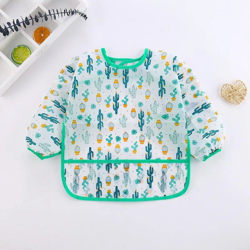 Baby Bibs New Cute Children Baby Stuff Toddler Waterproof Long Sleeve Art Smock Feeding Bib - La Tienda Bella