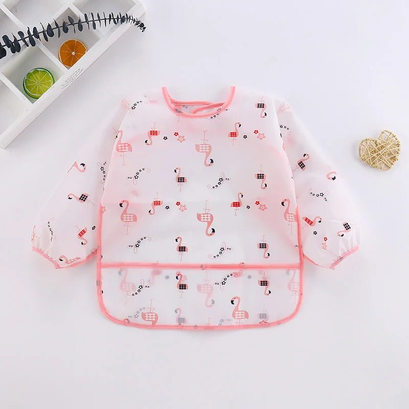 Baby Bibs New Cute Children Baby Stuff Toddler Waterproof Long Sleeve Art Smock Feeding Bib - La Tienda Bella