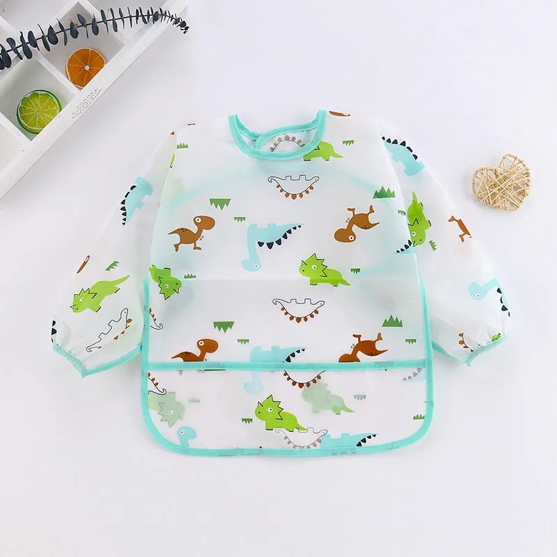 Baby Bibs New Cute Children Baby Stuff Toddler Waterproof Long Sleeve Art Smock Feeding Bib - La Tienda Bella