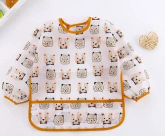 Baby Bibs New Cute Children Baby Stuff Toddler Waterproof Long Sleeve Art Smock Feeding Bib - La Tienda Bella
