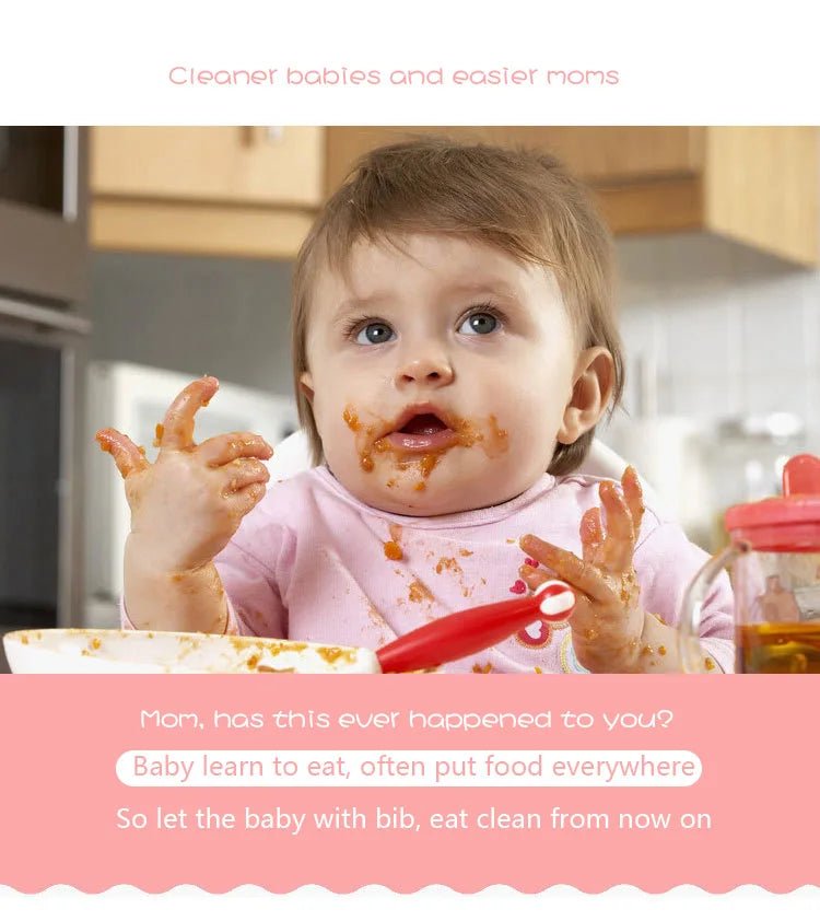 Baby Cartoon Snap Waterproof Bib Super Soft Baby Bib Newborn Crystal Velvet Saliva Towel - La Tienda Bella