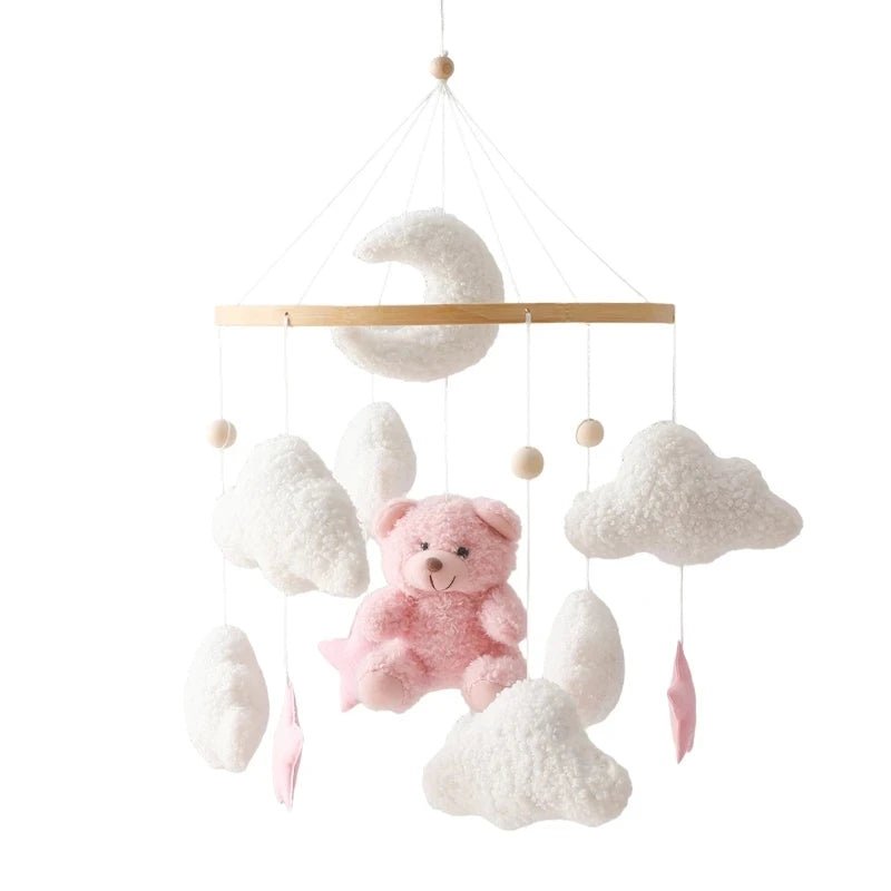 Baby Crib Mobile Rattle Toy For 0-12 Months Cartoon Felt Forest Animal Bed Bell Hanging Wooden Brack - La Tienda Bella