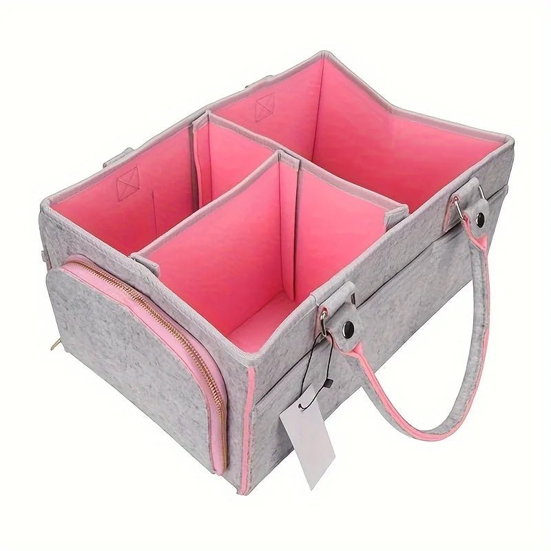 Baby Diaper Caddy, Organizer Nursery Basket, Baby Basket Gift, Infant Must Haves Essentials - La Tienda Bella