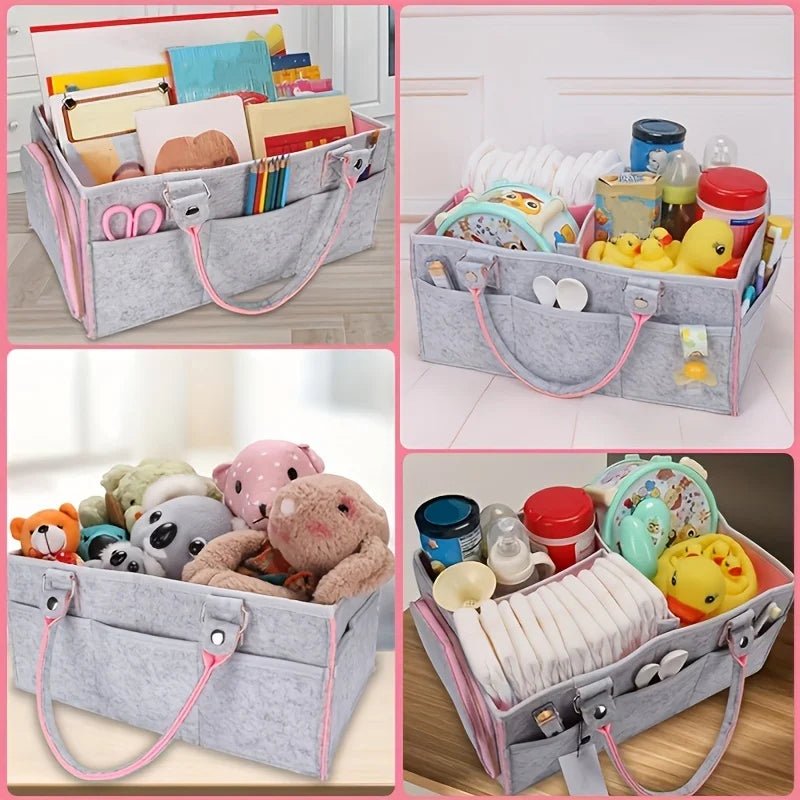 Baby Diaper Caddy, Organizer Nursery Basket, Baby Basket Gift, Infant Must Haves Essentials - La Tienda Bella