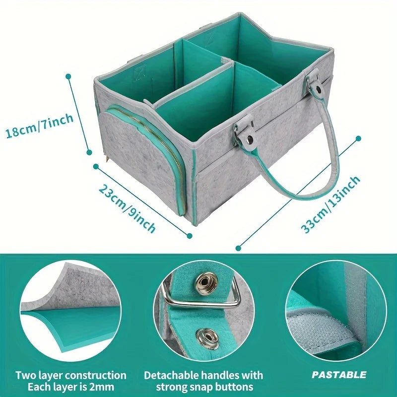 Baby Diaper Caddy, Organizer Nursery Basket, Baby Basket Gift, Infant Must Haves Essentials - La Tienda Bella