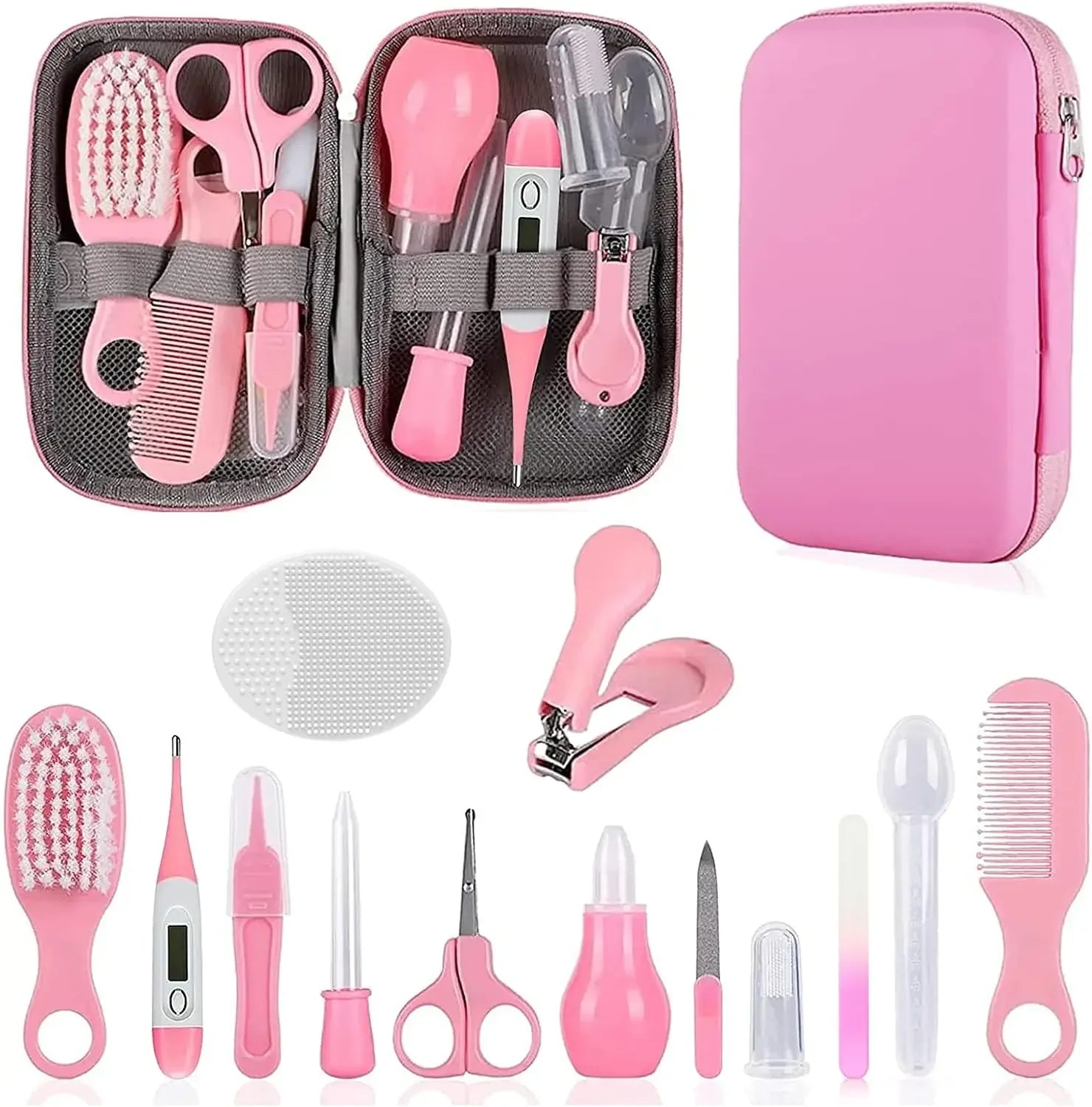 Baby Grooming Kit, Infant Safe Care Set with Hair Comb Nail Clipper Etc, Baby Essentials Kit - La Tienda Bella