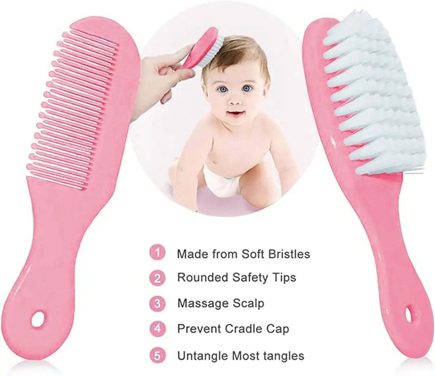 Baby Grooming Kit, Infant Safe Care Set with Hair Comb Nail Clipper Etc, Baby Essentials Kit - La Tienda Bella