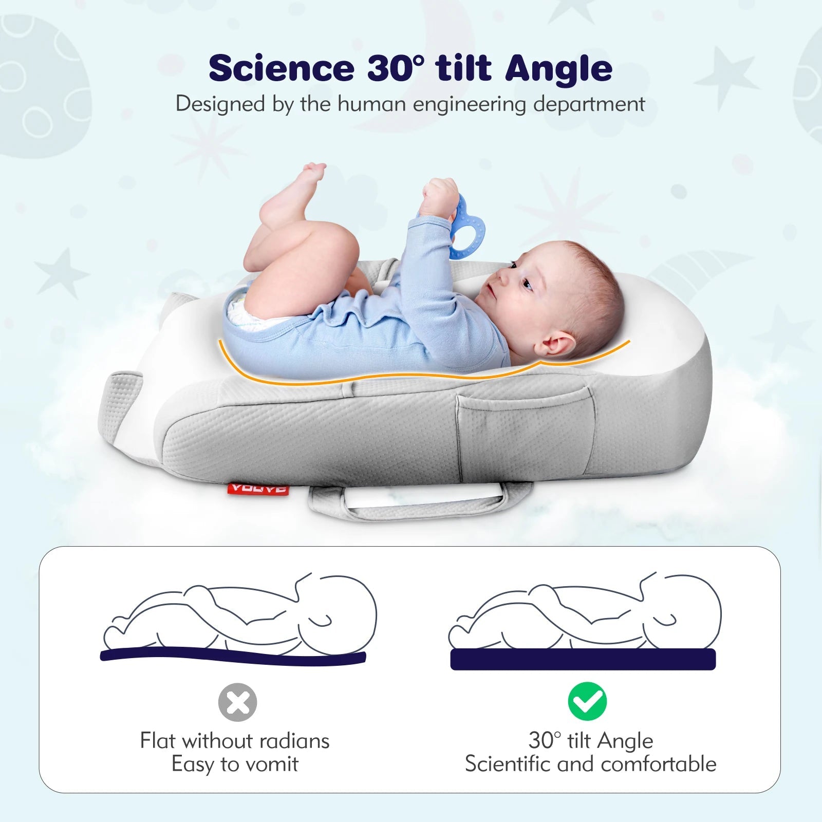Baby Lounger Baby Lounger for Newborn, Breathable Babies Essentials Gifts - La Tienda Bella