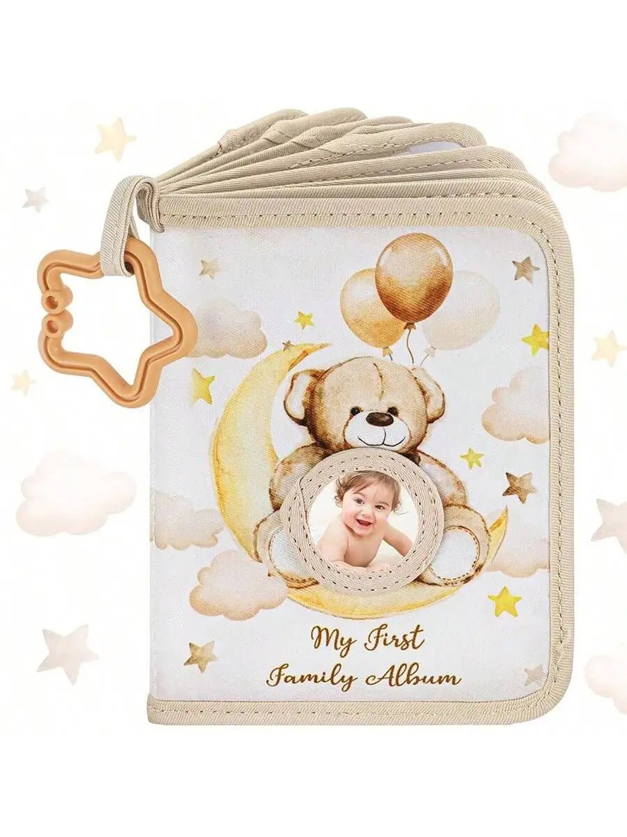 Baby Photo Album First Year Baby Photo Book Growth Babies Albums Shower Guest Diy Giraffe Photography - La Tienda Bella