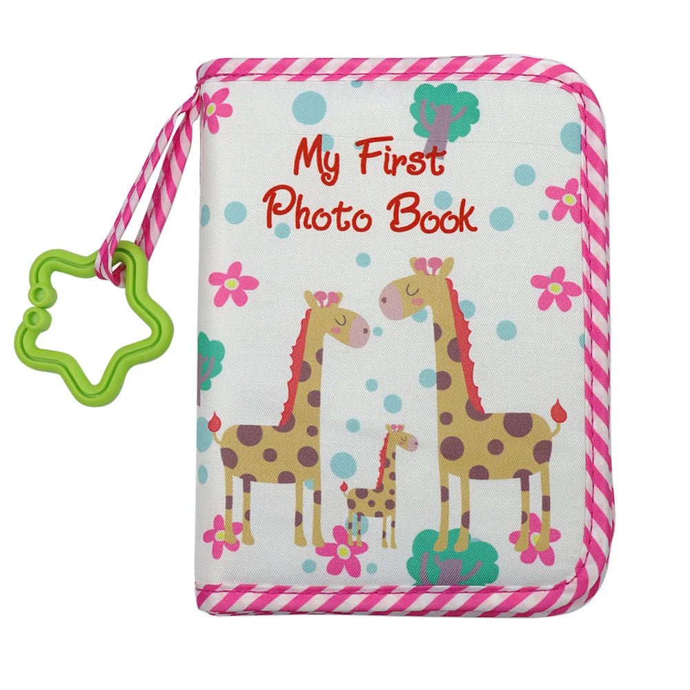 Baby Photo Album First Year Baby Photo Book Growth Babies Albums Shower Guest Diy Giraffe Photography - La Tienda Bella