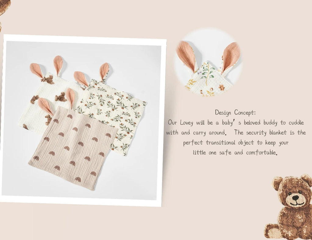 Baby Saliva Towels Cartoon Print Muslin Hand Face Wipes Newborn Bib Kids Handkerchief Toddler - La Tienda Bella