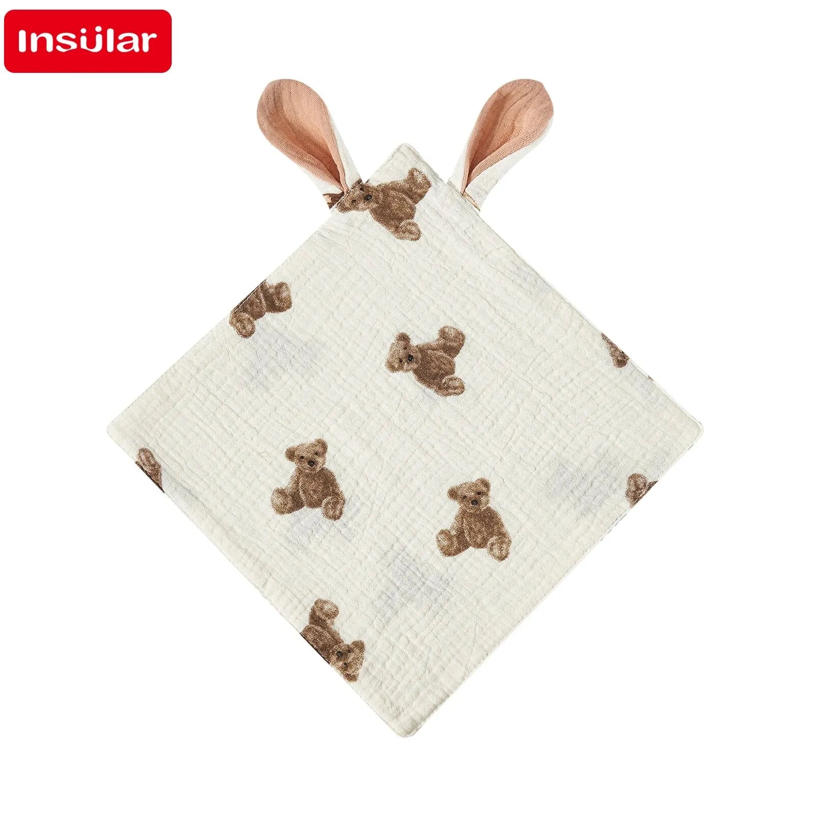 Baby Saliva Towels Cartoon Print Muslin Hand Face Wipes Newborn Bib Kids Handkerchief Toddler - La Tienda Bella