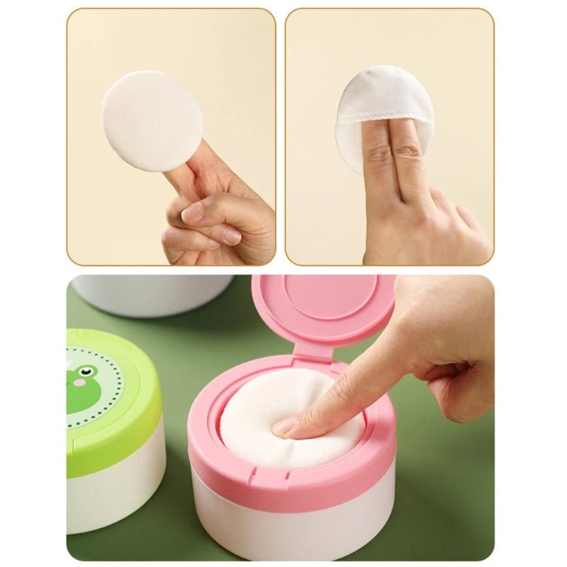 Baby Skin Care Powder Puff Box Baby Powder Puff Box Safe Infant Powder Puff Box Ensures Comfort - La Tienda Bella