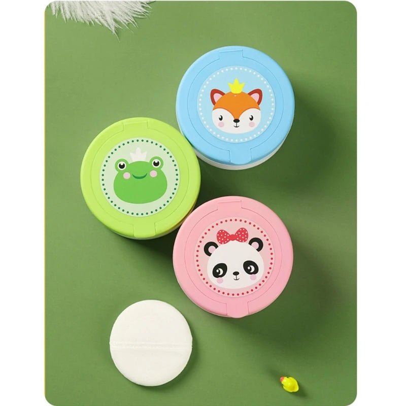 Baby Skin Care Powder Puff Box Baby Powder Puff Box Safe Infant Powder Puff Box Ensures Comfort - La Tienda Bella