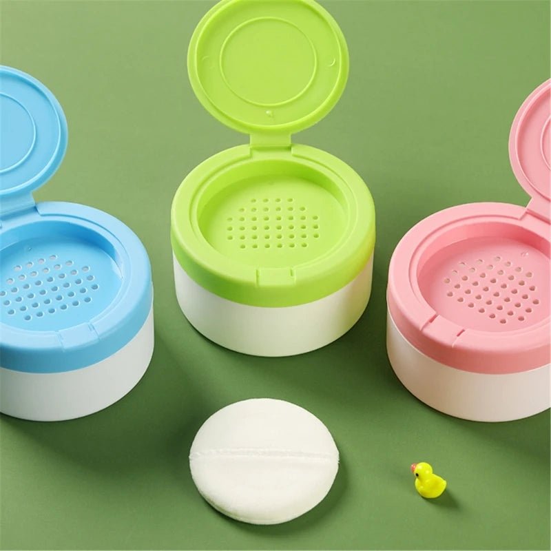 Baby Skin Care Powder Puff Box Baby Powder Puff Box Safe Infant Powder Puff Box Ensures Comfort - La Tienda Bella