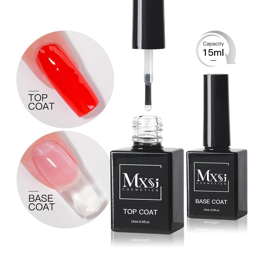 Big Bottles Of Economic 15ml No Wipe Top Coat Base Coat Gel Polish Nail Salon TopCoat BaseCoat For Varnish Vernis Gel - La Tienda Bella