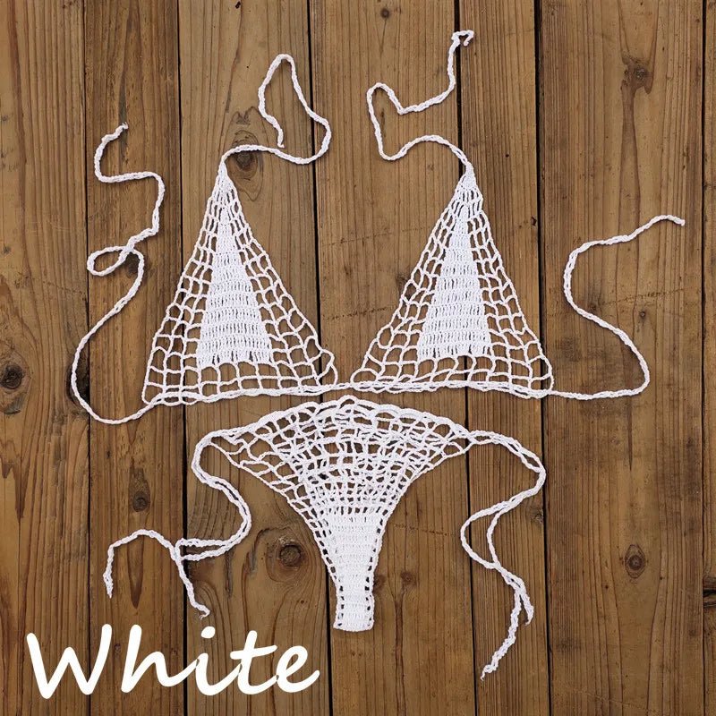 Bikini Set Beach Micro-swimsuit Sexy Sundress Handmade Crochet Mini - La Tienda Bella