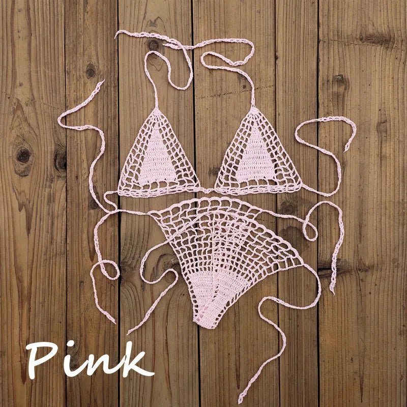 Bikini Set Beach Micro-swimsuit Sexy Sundress Handmade Crochet Mini - La Tienda Bella