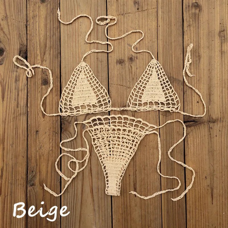 Bikini Set Beach Micro-swimsuit Sexy Sundress Handmade Crochet Mini - La Tienda Bella