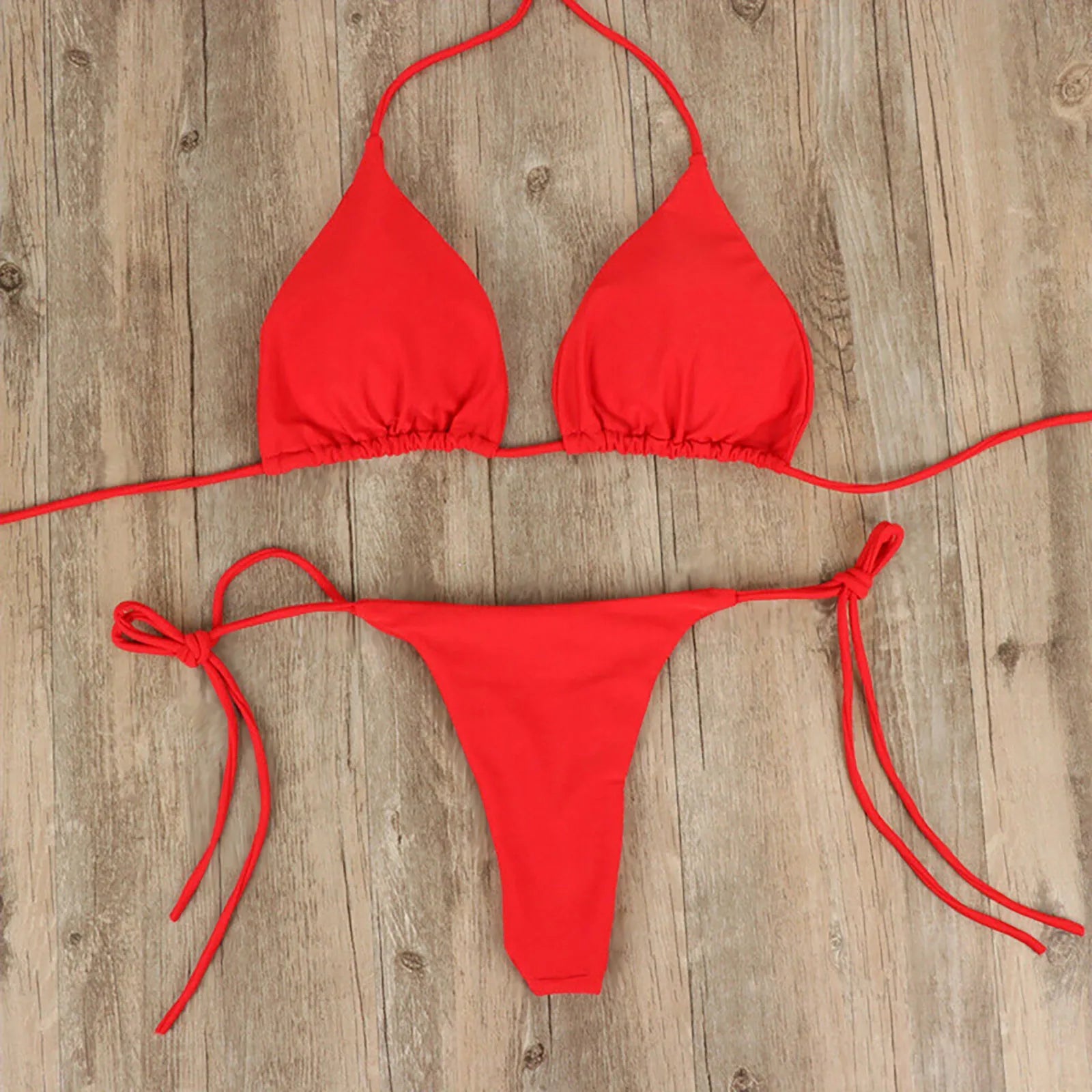 Bikini set for Women Brazilian Swimwear 2 Pieces Swimsuit Sexy Thong Bikini Bathing Suits Summer Beach - La Tienda Bella