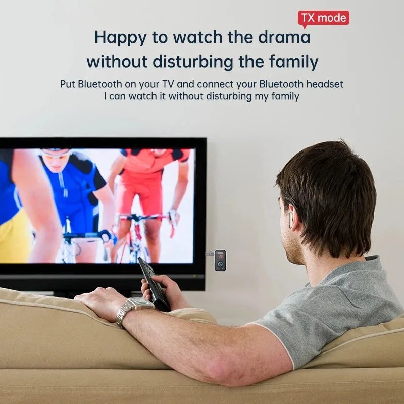 Bluetooth 5.3 Transmitter Receiver Adapter Wireless Audio For Car Music Headphone Speaker 3.5mm Jack AUX Wireless Audio Adapter - La Tienda Bella