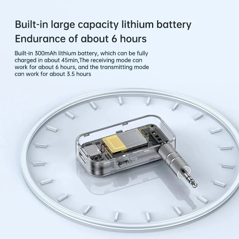 Bluetooth 5.3 Transmitter Receiver Adapter Wireless Audio For Car Music Headphone Speaker 3.5mm Jack AUX Wireless Audio Adapter - La Tienda Bella