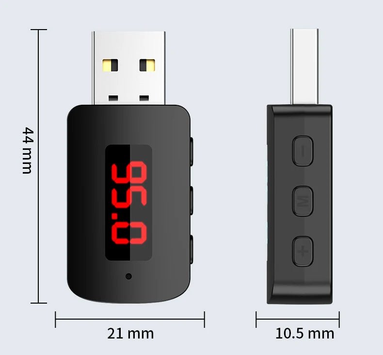 Bluetooth 5.4 Car Transmitter Receiver Handsfree Call Car Kit Mini USB Power Auto Wireless Audio Adapter For Fm Radio - La Tienda Bella