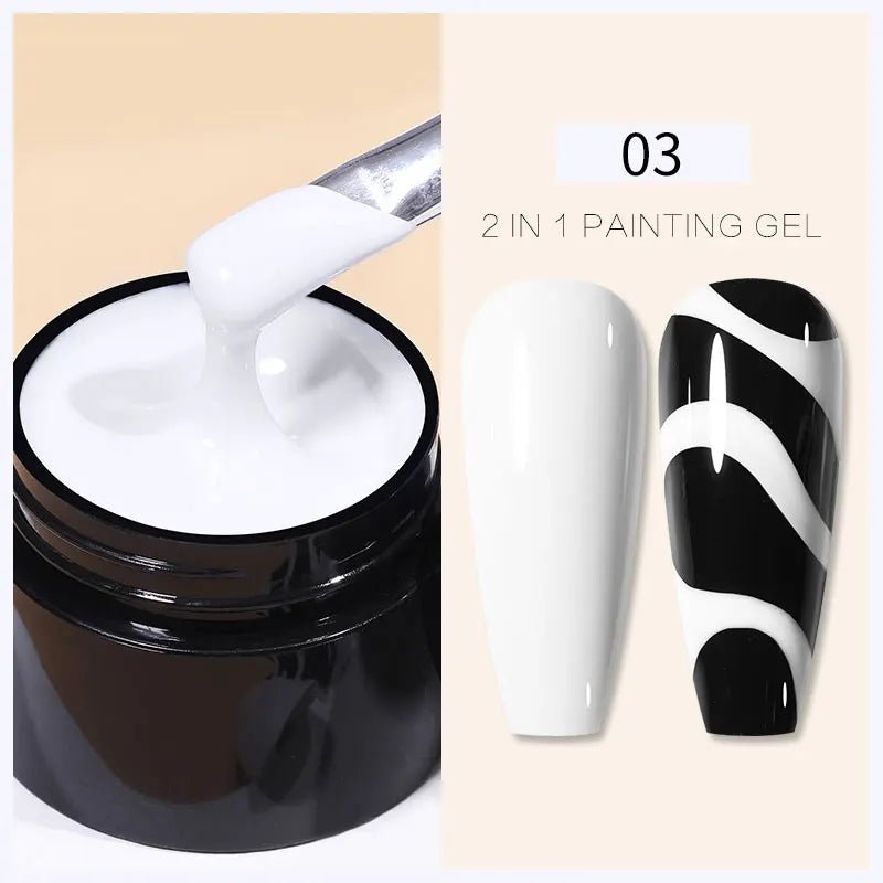 BORN PRETTY Metallic Painting Gel Gold Silver Mirror Effect Nail Polish Super Bright Drawing Line French Nail UV Painting Varnis - La Tienda Bella