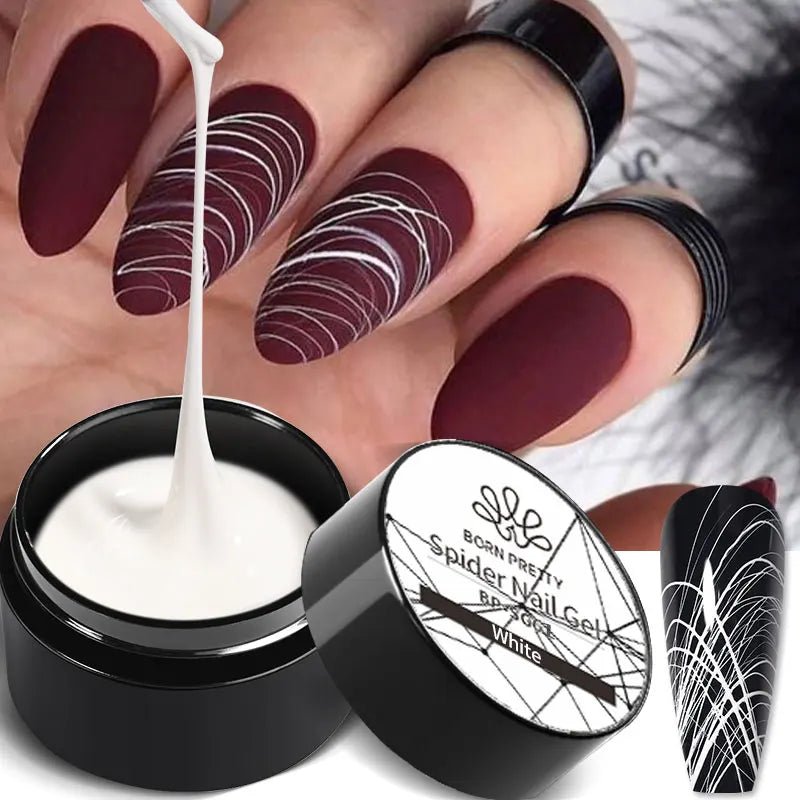 BORN PRETTY Metallic Painting Gel Gold Silver Mirror Effect Nail Polish Super Bright Drawing Line French Nail UV Painting Varnis - La Tienda Bella