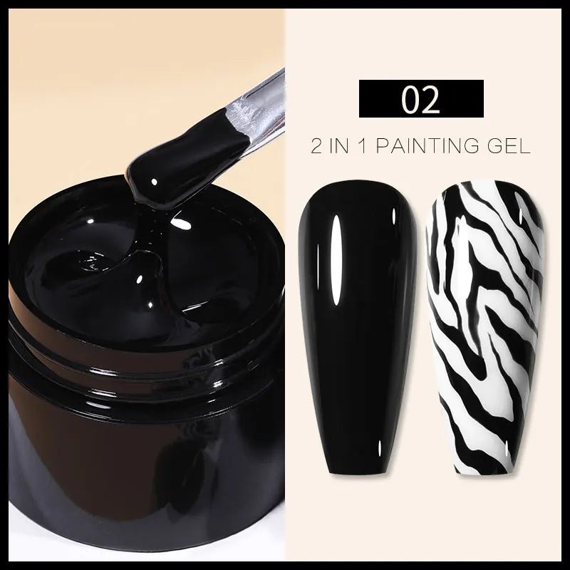 BORN PRETTY Metallic Painting Gel Gold Silver Mirror Effect Nail Polish Super Bright Drawing Line French Nail UV Painting Varnis - La Tienda Bella