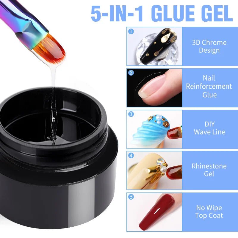 BORN PRETTY Metallic Painting Gel Gold Silver Mirror Effect Nail Polish Super Bright Drawing Line French Nail UV Painting Varnis - La Tienda Bella