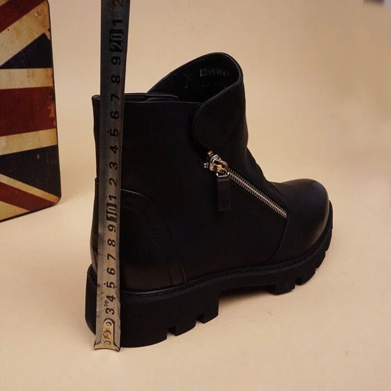 Brand Men Botas Hombre Ankle Boots Fashion Men Leather Chelsea Boots Men Slip Ons Motorcycle Man Warm Boots Men Work Shoes - La Tienda Bella