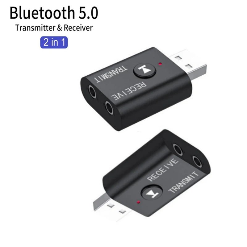 BT5.0 Bluetooth Adapter Wireless Audio Receiver and Transmitter Dual Function Bluetooth 5.0 USB Dongle For Speaker Headset Car - La Tienda Bella