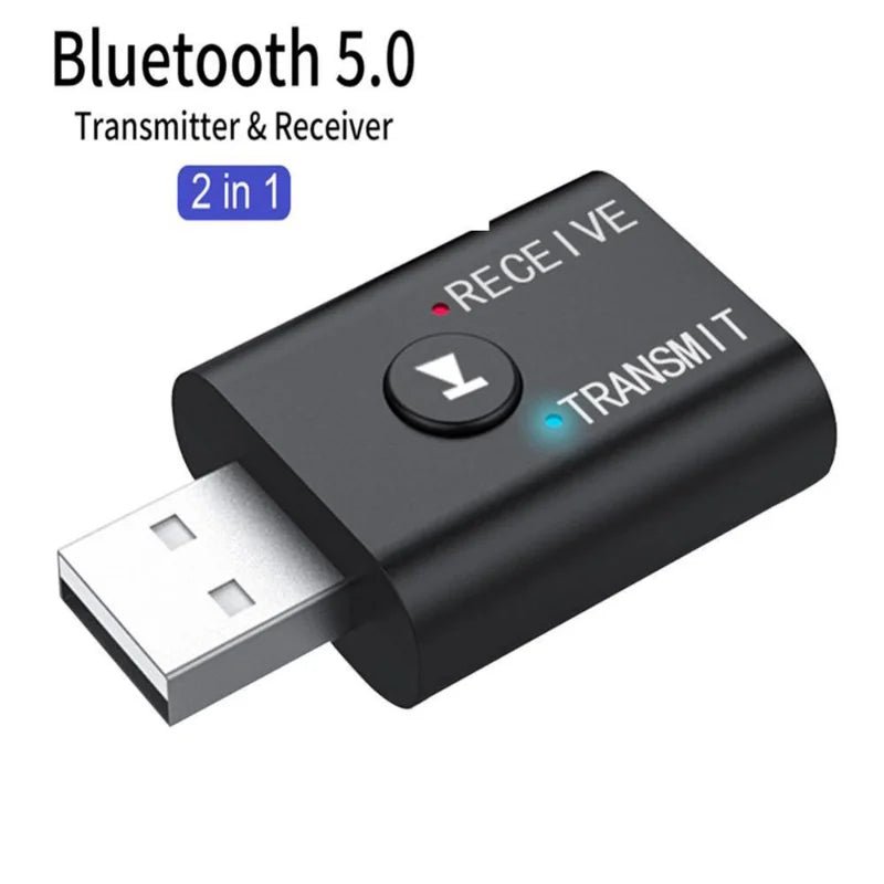 BT5.0 Bluetooth Adapter Wireless Audio Receiver and Transmitter Dual Function Bluetooth 5.0 USB Dongle For Speaker Headset Car - La Tienda Bella