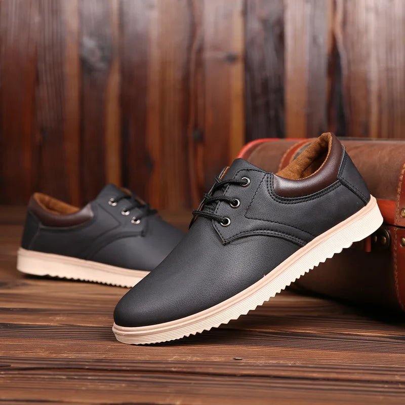 Casual Shoes Men Leather Men 2023 Summer Brand Comfortable Flat Shoes for Men Trendy Sneaker Men Lace Up Oxfords Shoes - La Tienda Bella