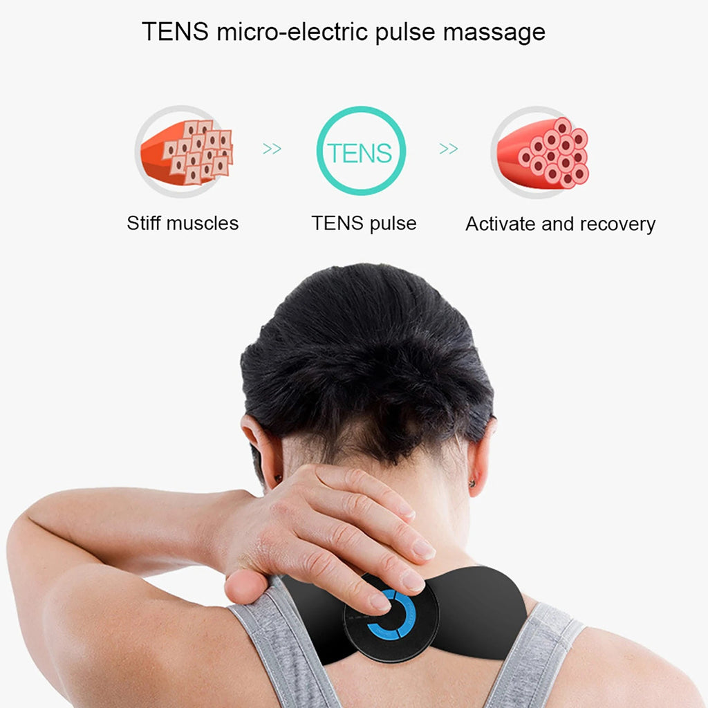 Cervical Massager Mini Neck Massager Cervical Massage Pads Pain Relief Muscle Stimulator EMS Muscle Stimulator Neck Massager - La Tienda Bella