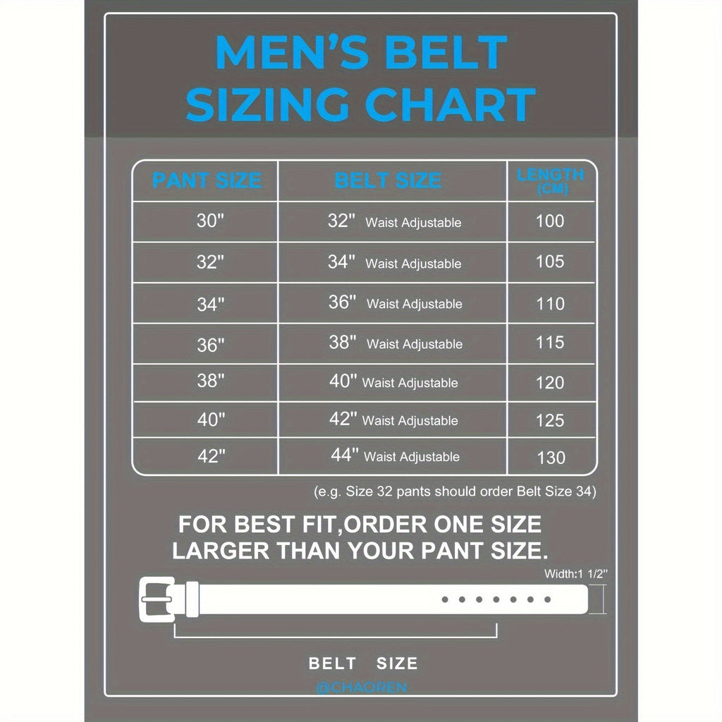 "Chaoren Reversible Leather Belt for Men, 1 3/8"" Width, Dress Pants, 2 Styles in One" - La Tienda Bella