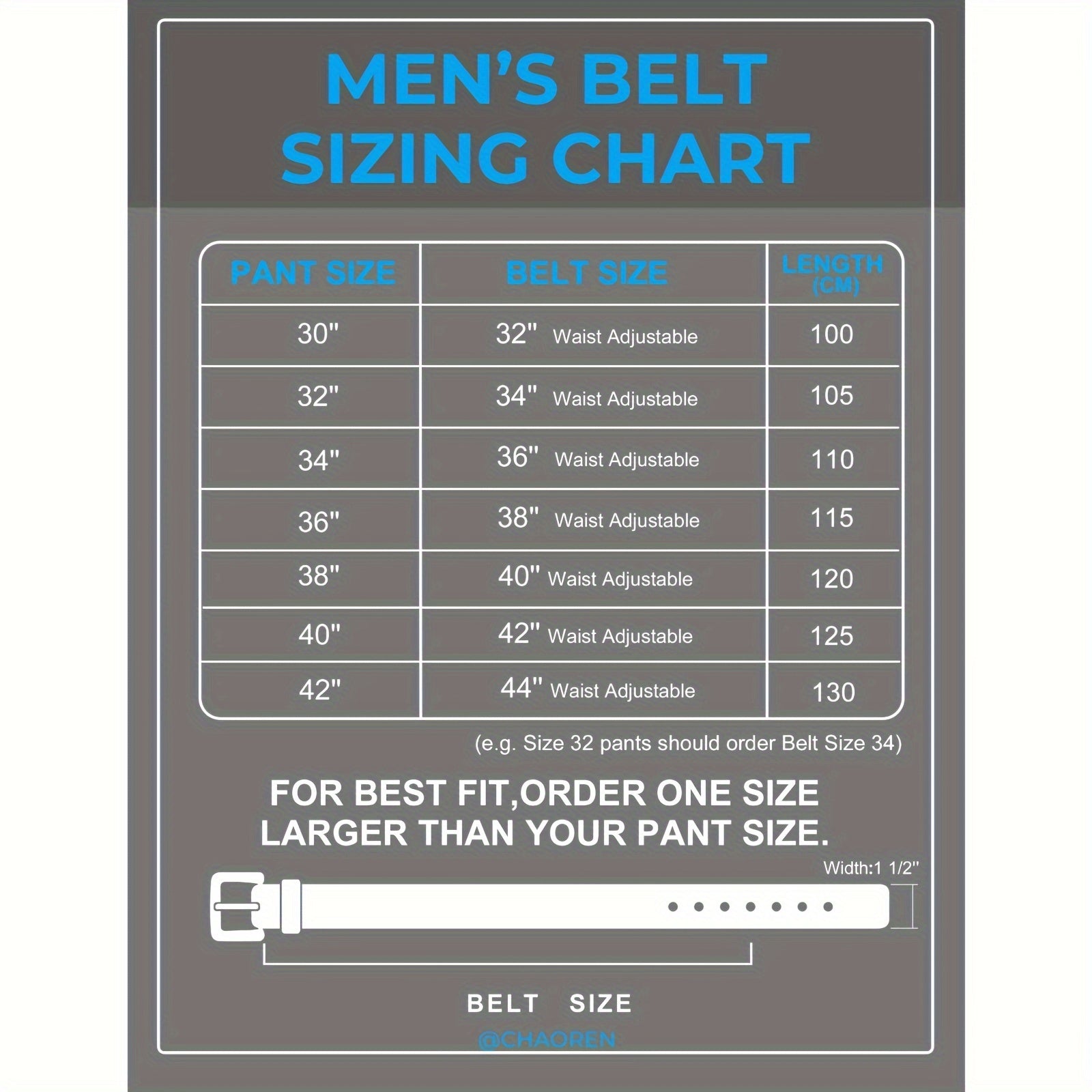 "Chaoren Reversible Leather Belt for Men, 1 3/8"" Width, Dress Pants, 2 Styles in One" - La Tienda Bella