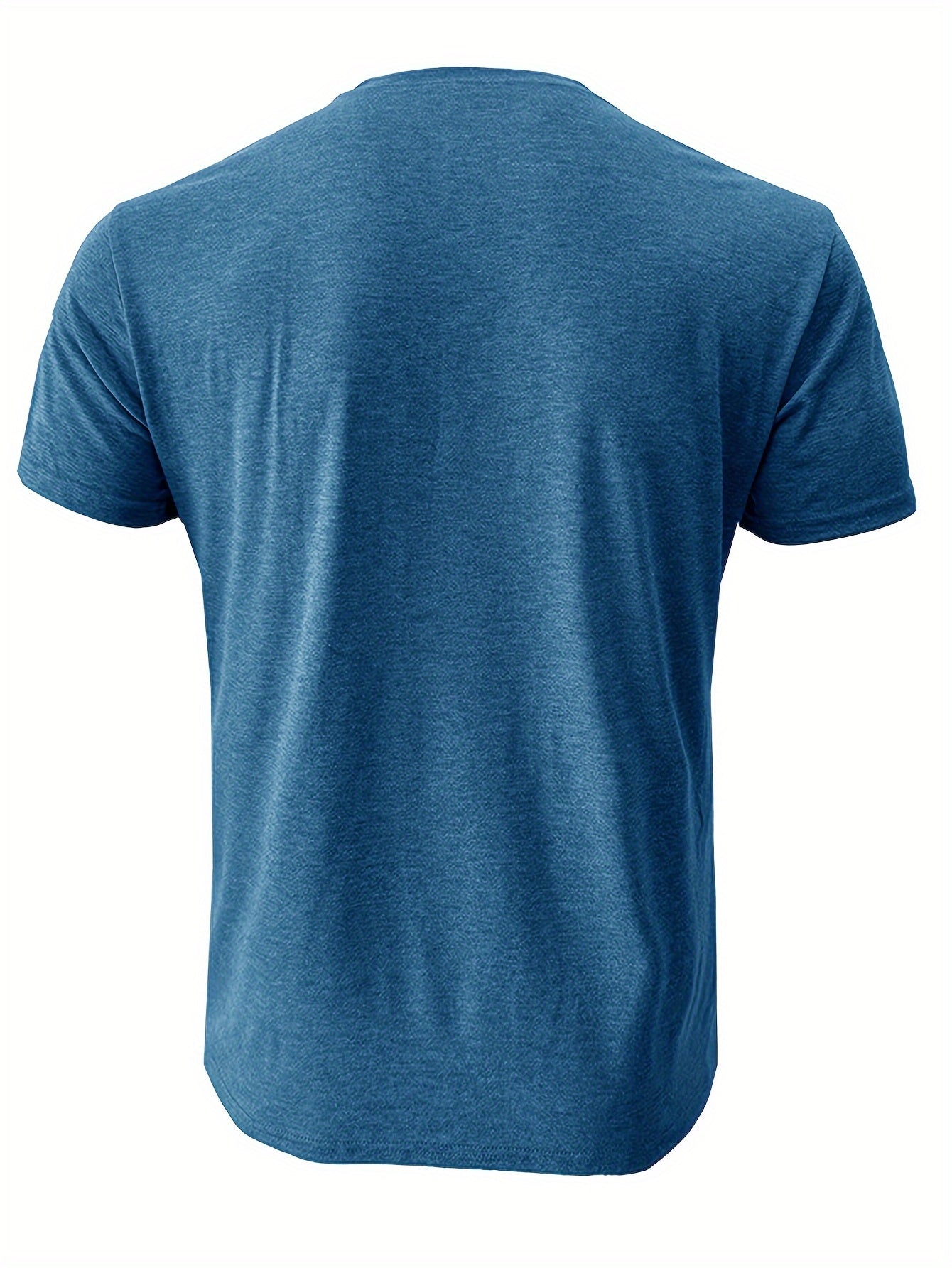 Classic Henley Shirt for Men - Short Sleeve, Breasted Pocket, Contrast Color Placket, Cotton Blend, Trendy, Breathable, Comfortable, Perfect for Daily and Holiday Wear - La Tienda Bella