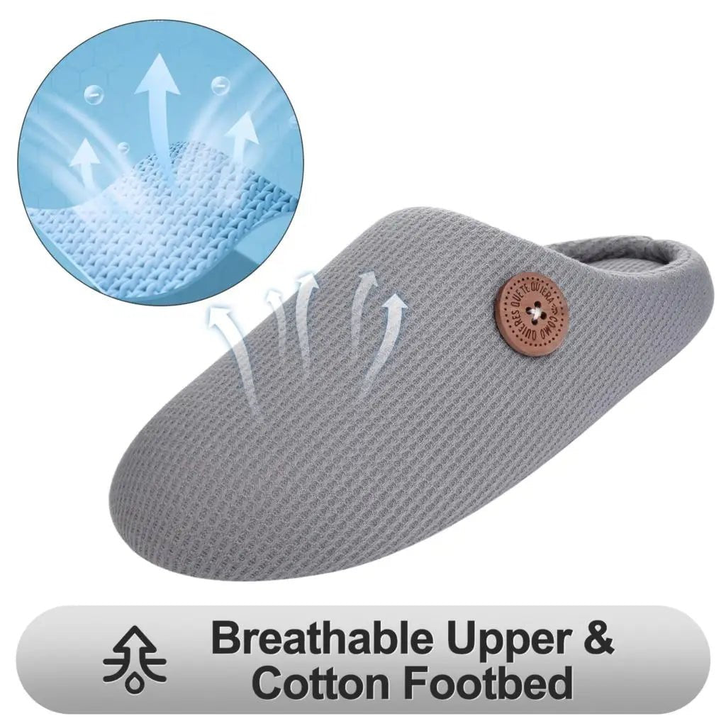 Classic Men Slippers Indoor Men Slippers Fashion Men House Slippers Outdoor Antiskid Soft Men Flat Slippers Winter Bedroom Shoes - La Tienda Bella