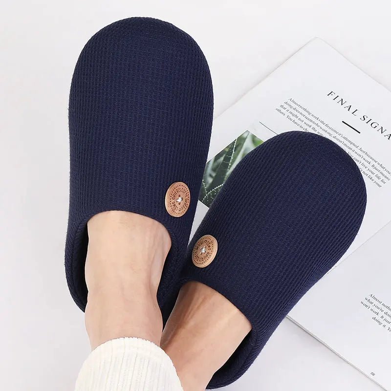 Classic Men Slippers Indoor Men Slippers Fashion Men House Slippers Outdoor Antiskid Soft Men Flat Slippers Winter Bedroom Shoes - La Tienda Bella